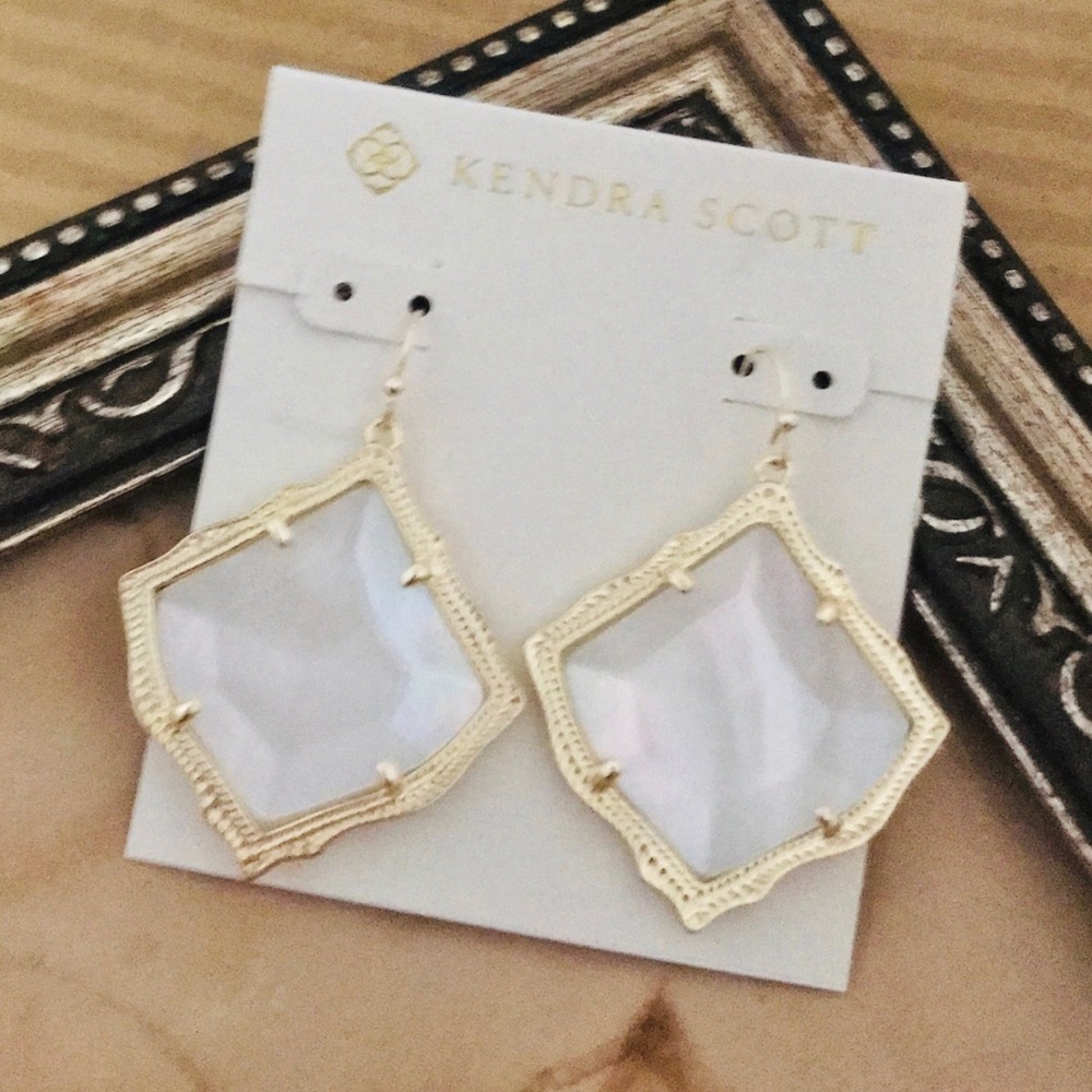 Kendra Scott • Kirsten Gold Drop Earrings MOP - Picture 6 of 6